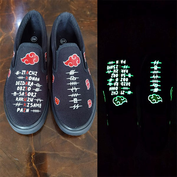 Glow in dark akatsuki sneakers