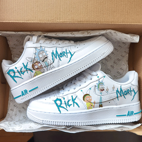 rick and morty custom shoes